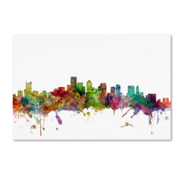Michael Tompsett 'Boston Massachusetts Skyline' Canvas Art, 16x24, Trademark Fine Art, Mfr#: MT0551-C1624GG